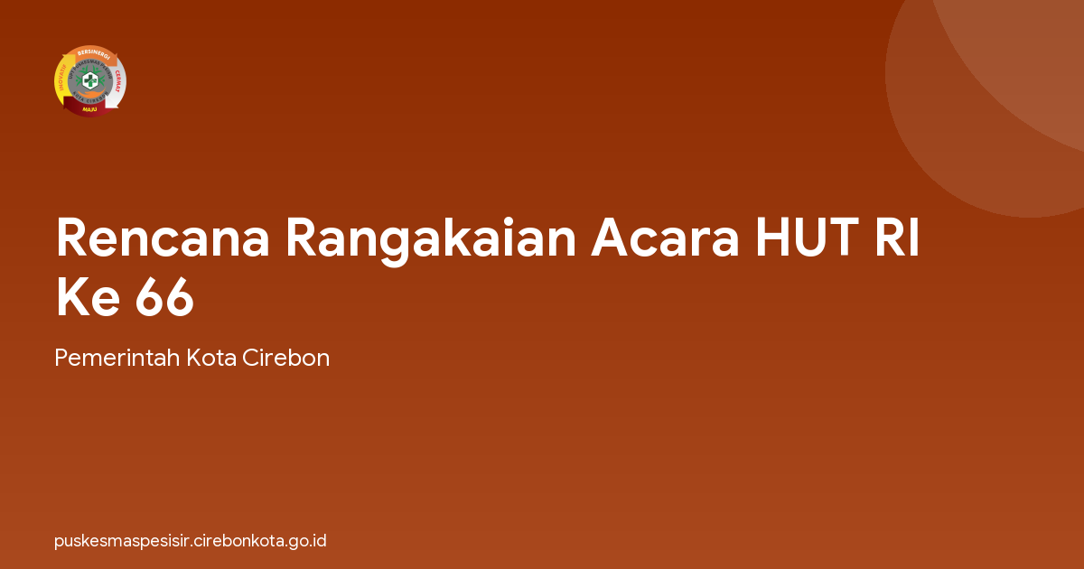 Rencana Rangakaian Acara HUT RI Ke 66